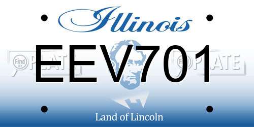 EEV701 Illinois License Plate