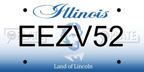 EEZV52 Illinois License Plate
