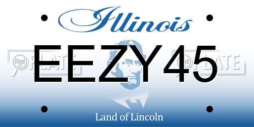 EEZY45 Illinois License Plate