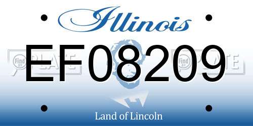 EF08209 Illinois License Plate
