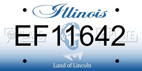 EF11642 Illinois License Plate