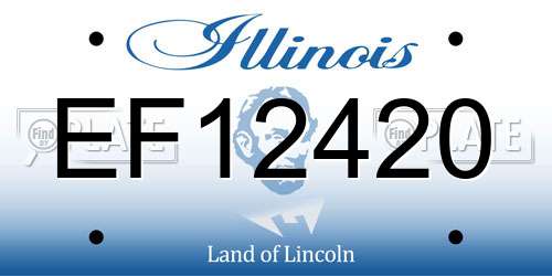 EF12420 Illinois License Plate
