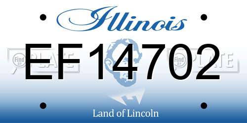 EF14702 Illinois License Plate