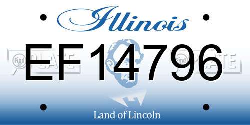 EF14796 Illinois License Plate