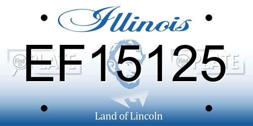 EF15125 Illinois License Plate
