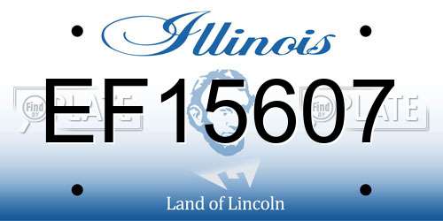 EF15607 Illinois License Plate