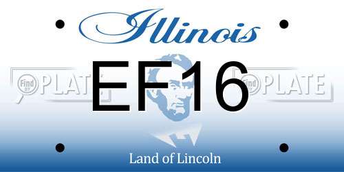 EF16 Illinois License Plate