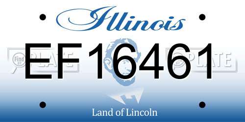 EF16461 Illinois License Plate