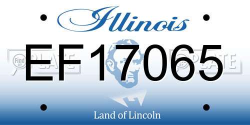 EF17065 Illinois License Plate