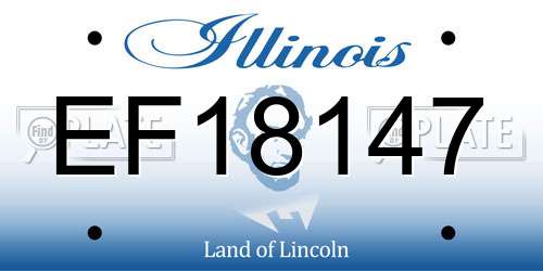 EF18147 Illinois License Plate