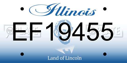 EF19455 Illinois License Plate