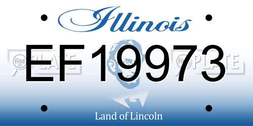 EF19973 Illinois License Plate