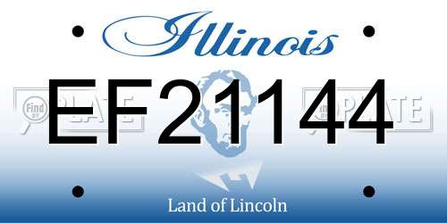EF21144 Illinois License Plate