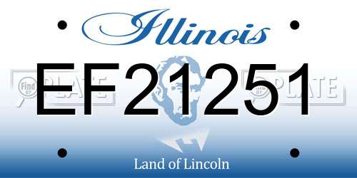 EF21251 Illinois License Plate