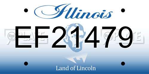 EF21479 Illinois License Plate