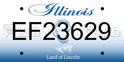 EF23629 Illinois License Plate