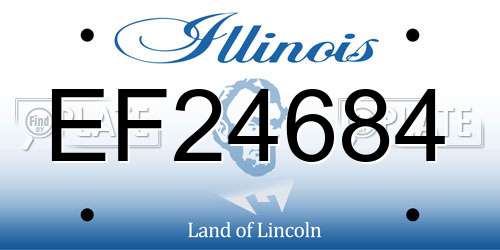 EF24684 Illinois License Plate
