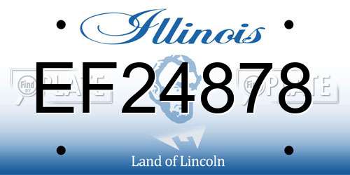 EF24878 Illinois License Plate