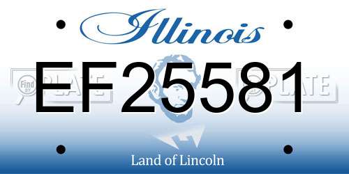 EF25581 Illinois License Plate