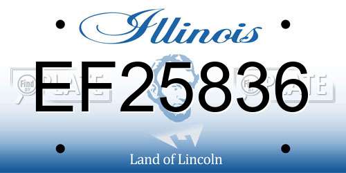 EF25836 Illinois License Plate