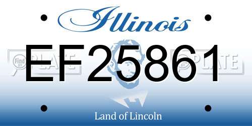 EF25861 Illinois License Plate