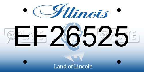 EF26525 Illinois License Plate