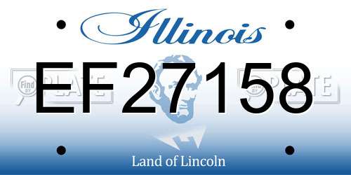 EF27158 Illinois License Plate