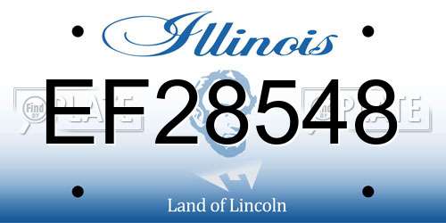 EF28548 Illinois License Plate