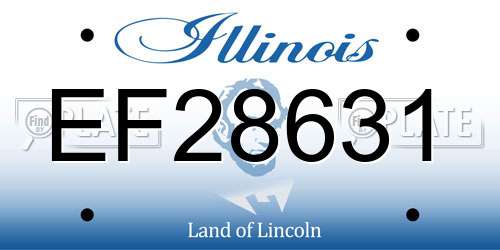 EF28631 Illinois License Plate