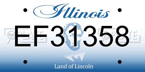 EF31358 Illinois License Plate