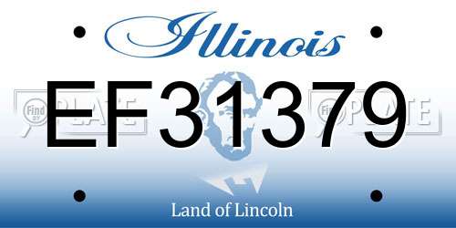 EF31379 Illinois License Plate