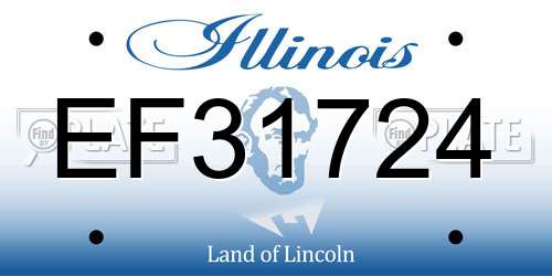 EF31724 Illinois License Plate