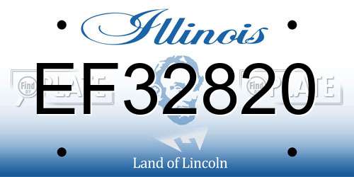EF32820 Illinois License Plate