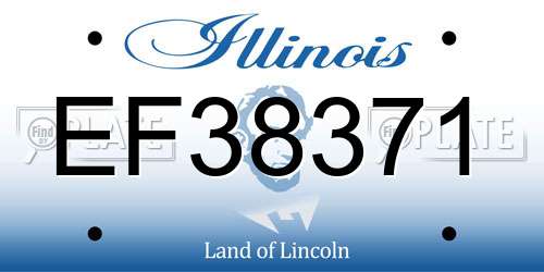 EF38371 Illinois License Plate