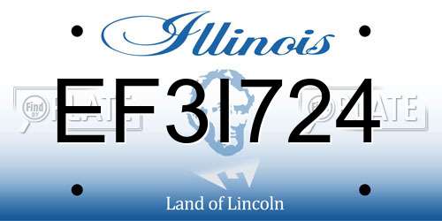 EF3I724 Illinois License Plate