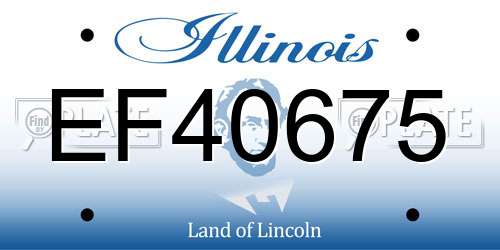 EF40675 Illinois License Plate
