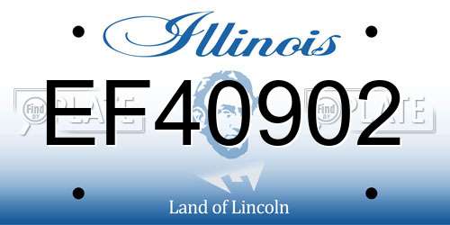 EF40902 Illinois License Plate