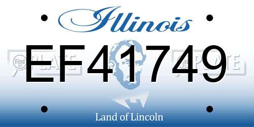 EF41749 Illinois License Plate
