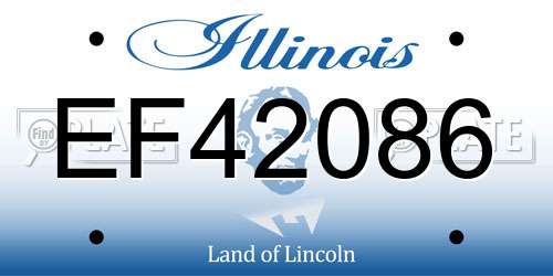 EF42086 Illinois License Plate