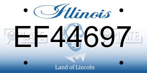 EF44697 Illinois License Plate