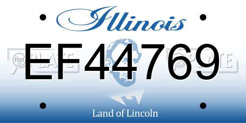 EF44769 Illinois License Plate