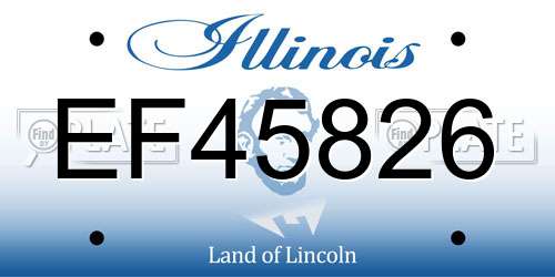 EF45826 Illinois License Plate