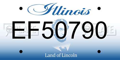 EF50790 Illinois License Plate