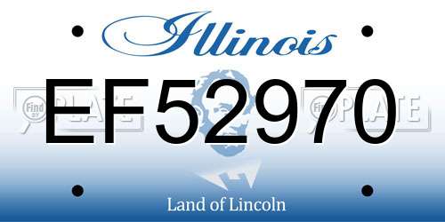 EF52970 Illinois License Plate