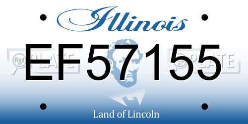 EF57155 Illinois License Plate