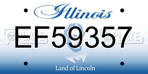 EF59357 Illinois License Plate
