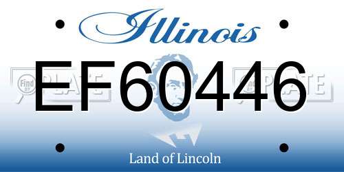EF60446 Illinois License Plate