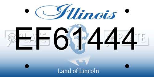 EF61444 Illinois License Plate