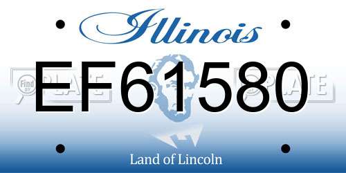 EF61580 Illinois License Plate