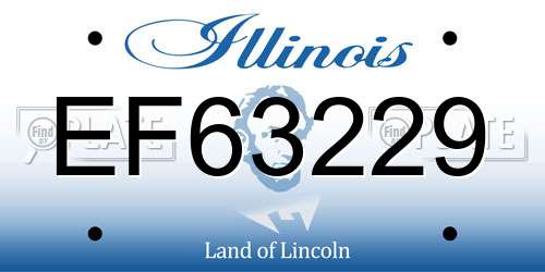 EF63229 Illinois License Plate